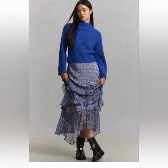 NWT Anthropologie The Katey Mock-Neck Bell-Sleeve Sweater by Maeve - Size XL 🗝️ - Picture 2 of 9